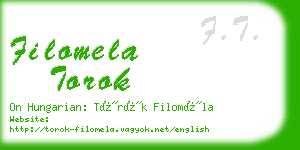filomela torok business card